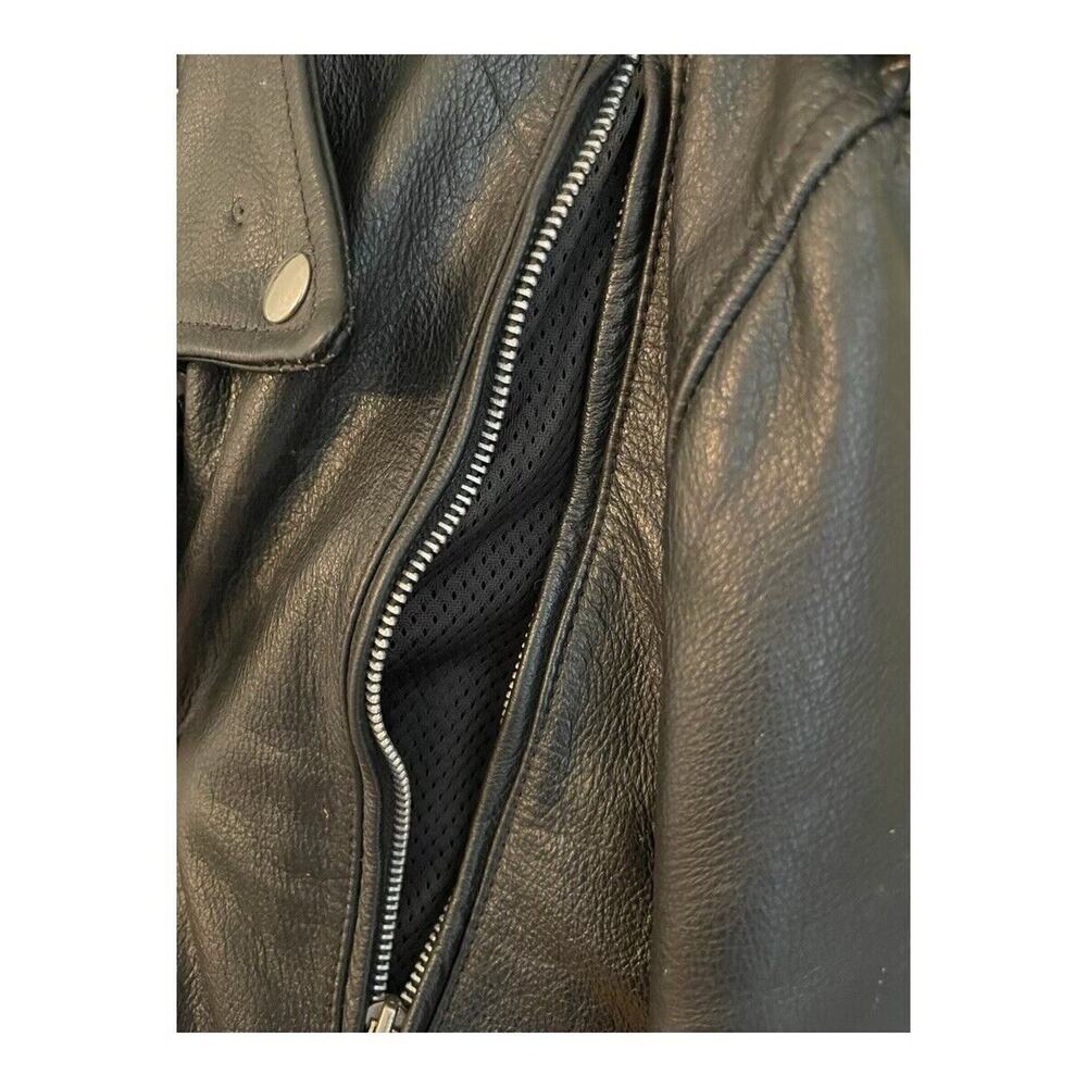 Vintage Big B’s Leather Motorcycle Jacket Gadsden Patch 2XL - Picture 5 of 10